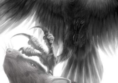 Colliding Line Fan Art - Raven and Rat